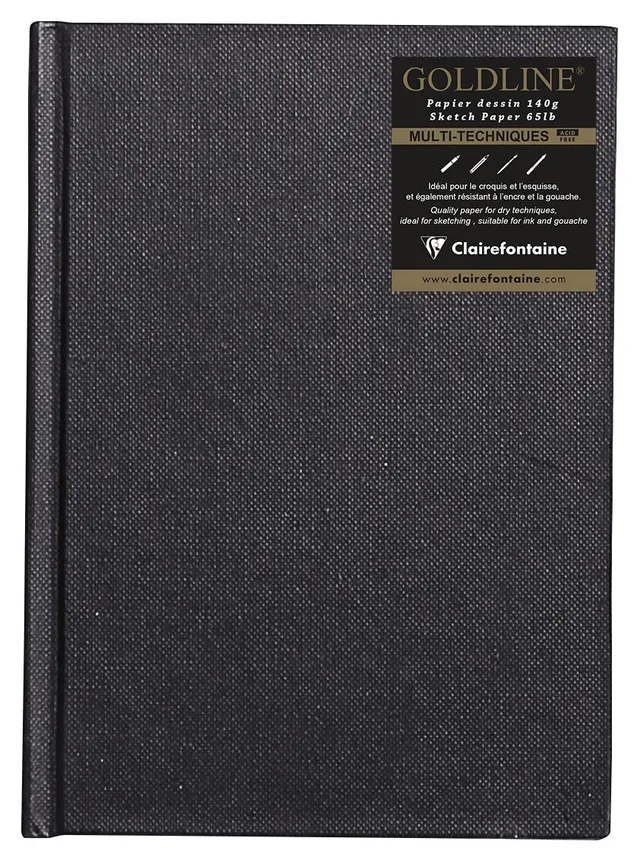 clairefontaine-goldline-carnet-cousu-a6-10-5x14-8-cm-skizzenbuch-64-blatt-140g-w image 1