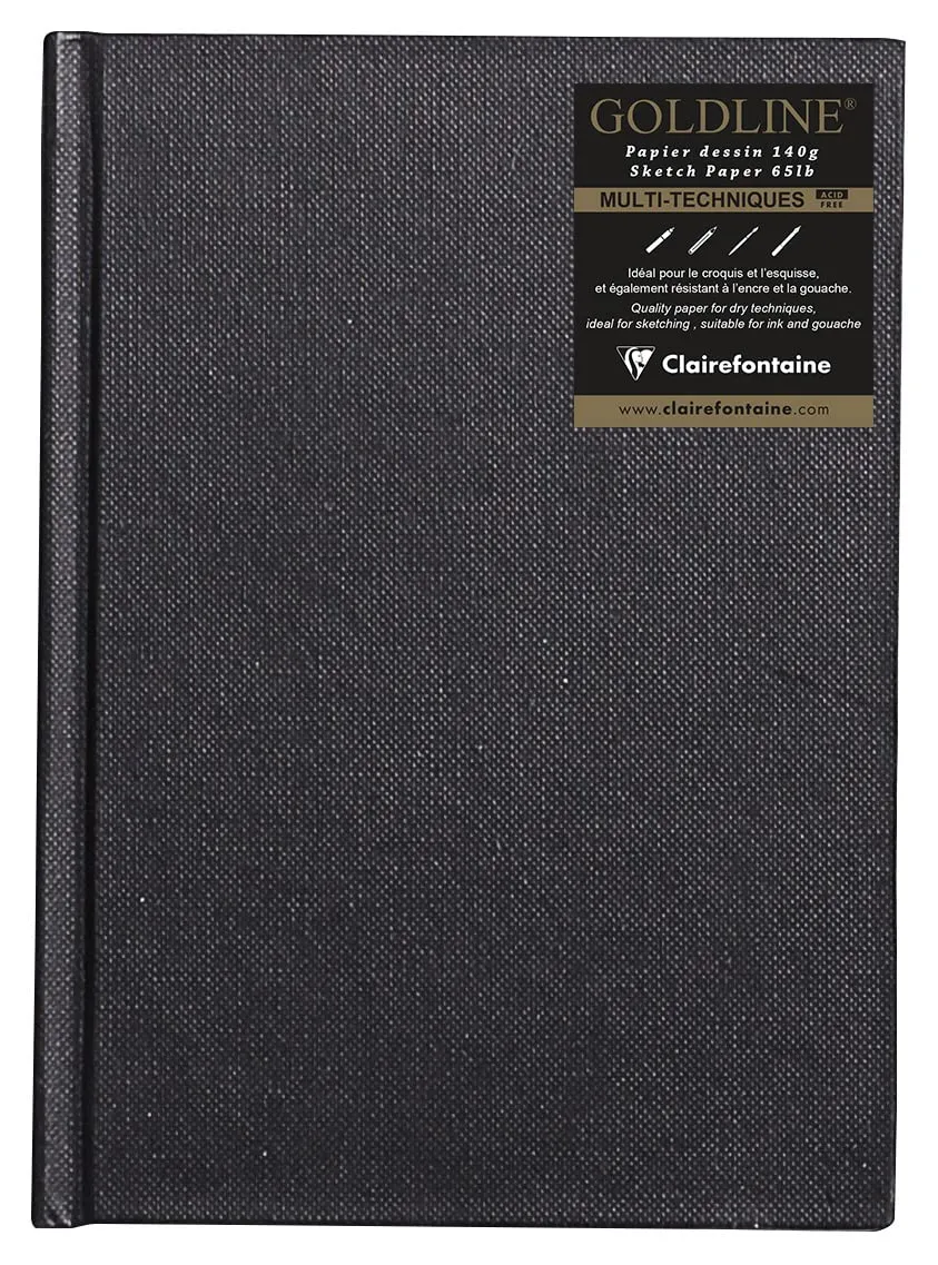 clairefontaine-goldline-carnet-cousu-a6-10-5x14-8-cm-skizzenbuch-64-blatt-140g-w image 1