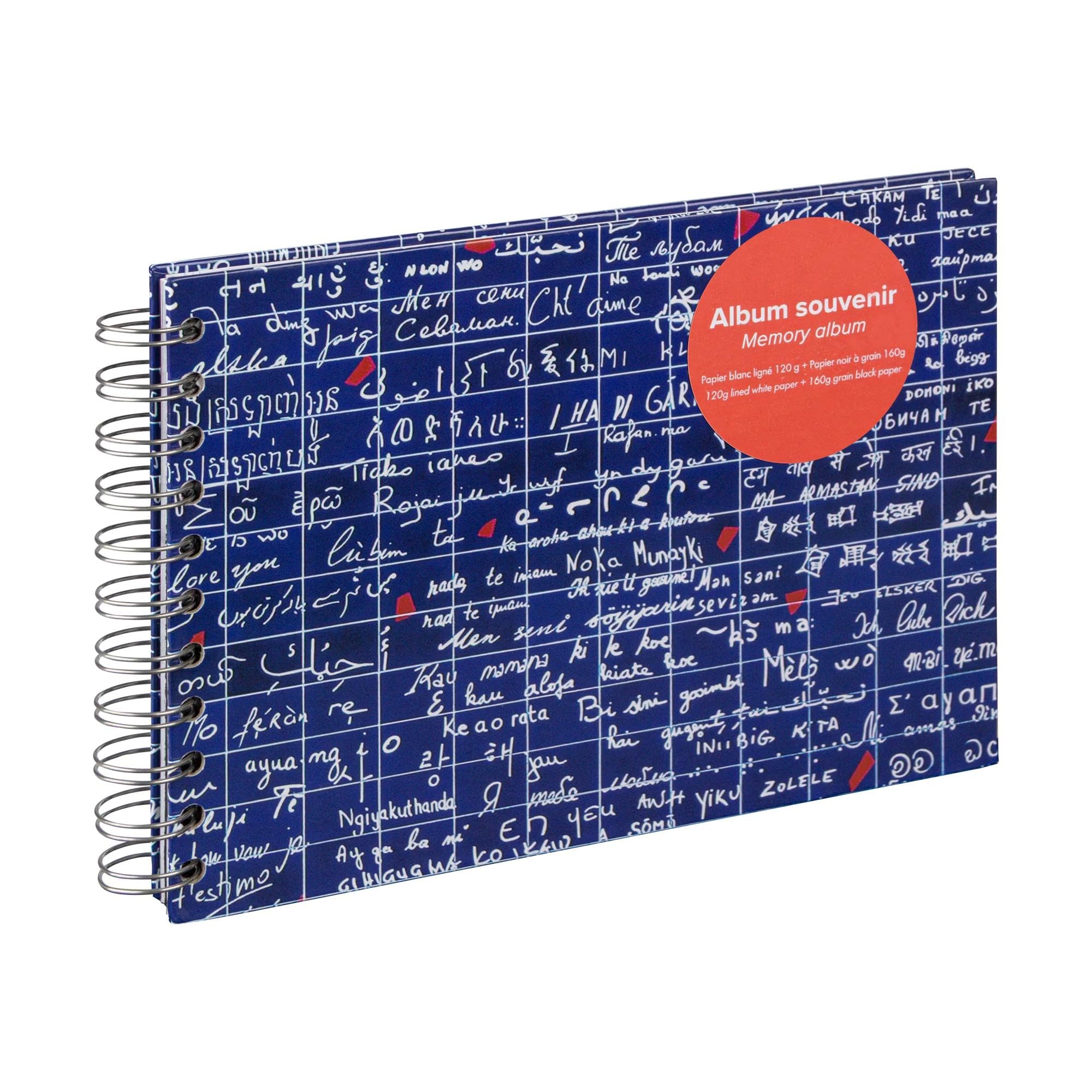 clairefontaine-le-mur-des-je-t-aime-souveniralbum-din-a5-liniert-blanko-120g image 1