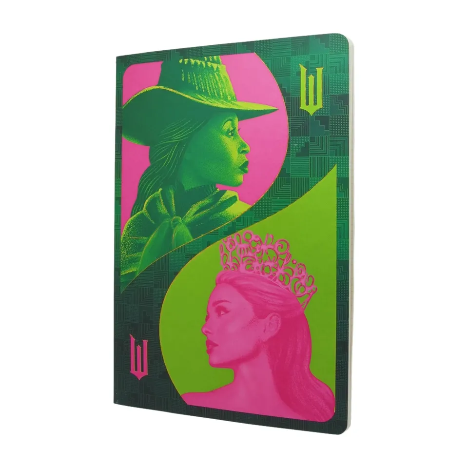 paperblanks-wicked-collection-pink-goes-good-with-green-a4-cahier-kariert-grid image 1