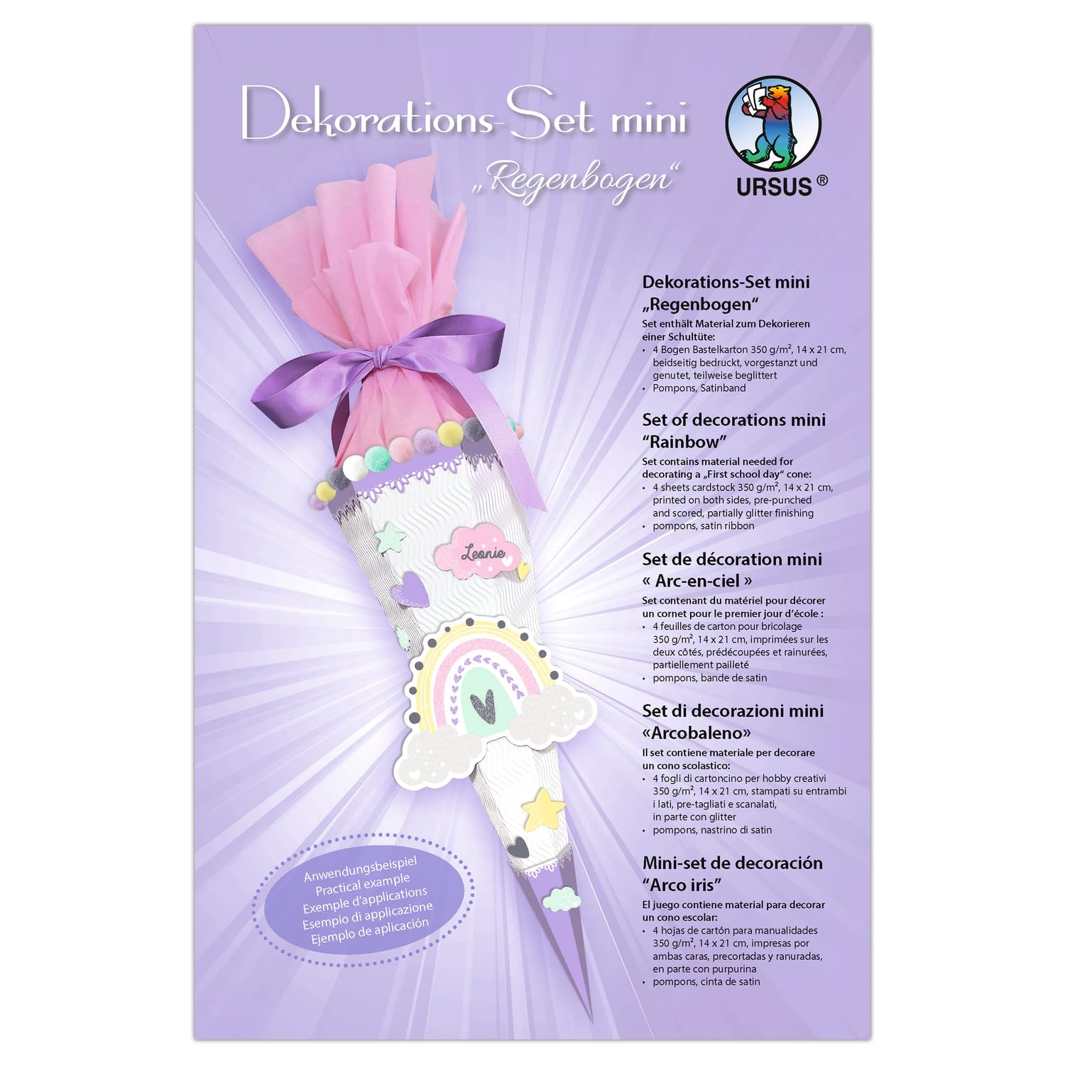 ursus-dekorationsset-mini-baby-pegasus-f-r-schult-te-41-x-15-cm image 8
