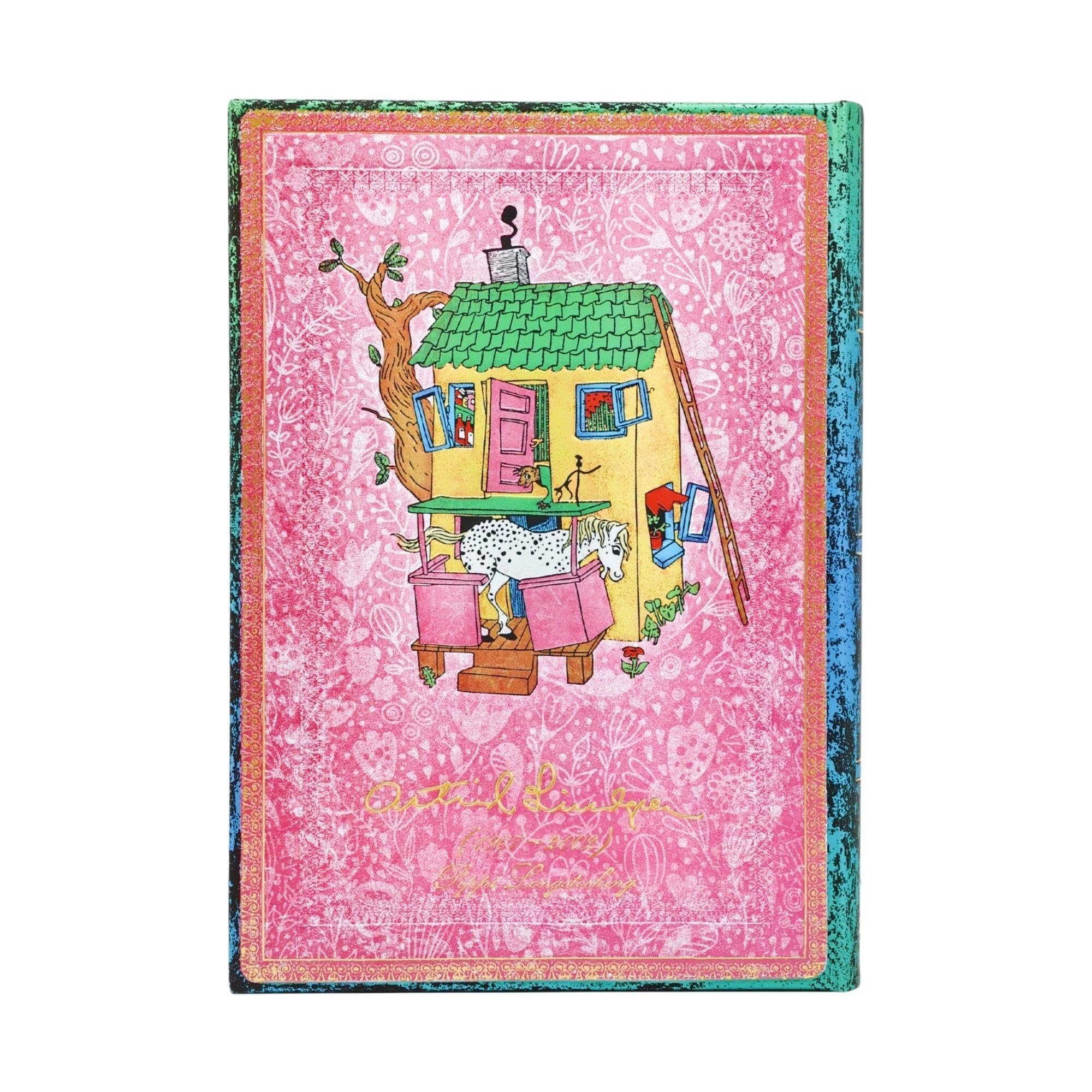 paperblanks-12-monatskalender-2027-astrid-lindgren-pippi-langstrumpf-midi-tagesk image 3