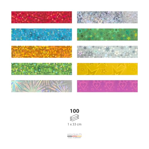 ursus-570-00-99-flechtstreifen-glitzer-hologrammfolie-1x33-cm-100-streifen-selbs image 5