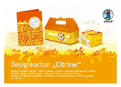 ursus-22610099-designkarton-citrine-24x34cm-200g-20-blatt image 3