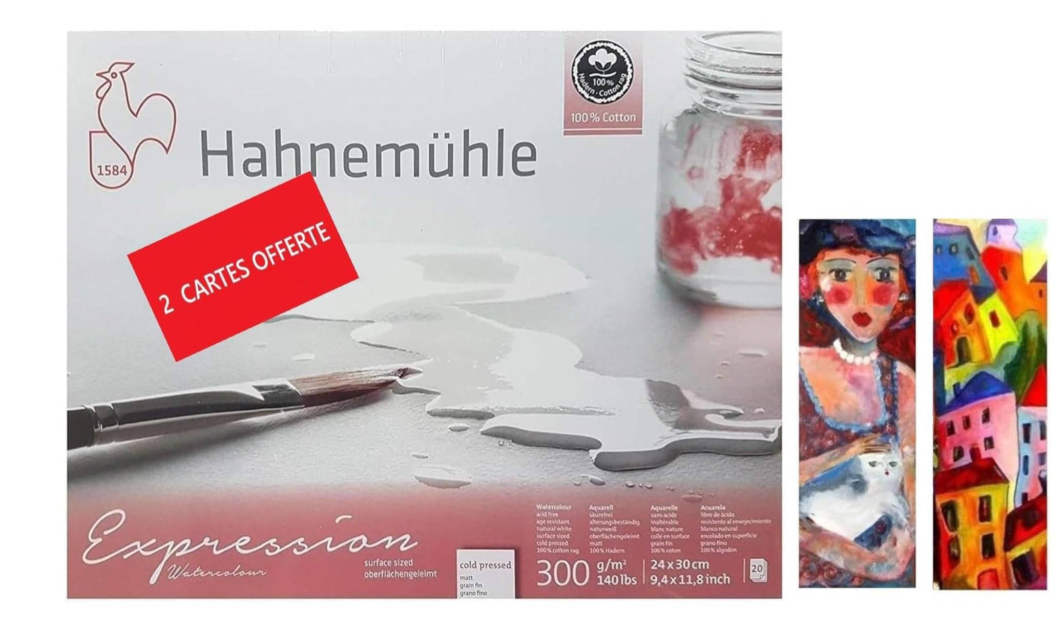 hahnem-hle-expression-aquarellblock-24-x-30-cm-300-g-m-100-baumwolle-20-blatt image 3