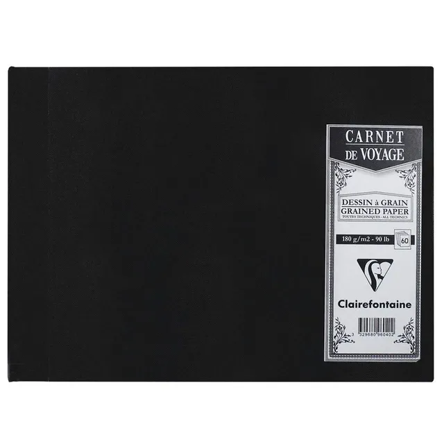 clairefontaine-reisealbum-96040c-din-a5-schwarz-aquarellpapier-180-g-60-blatt image 1