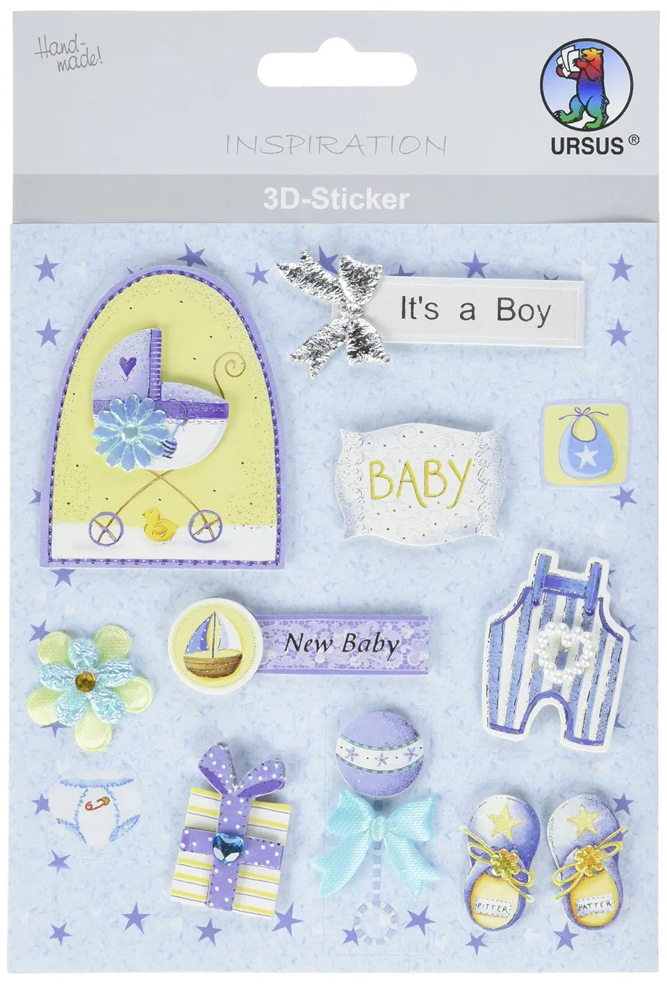 ursus-56420064-3d-sticker-baby-motiv-64-mehrlagig-selbstklebend image 1