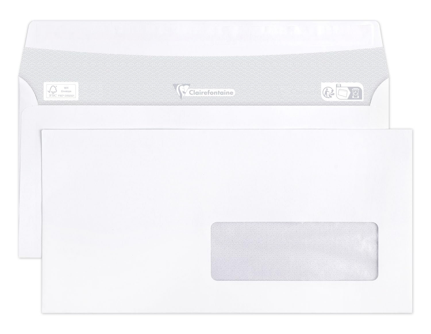 clairefontaine-umschl-ge-dl-110x220-mm-mit-fenster-wei-500-st-ck image 1
