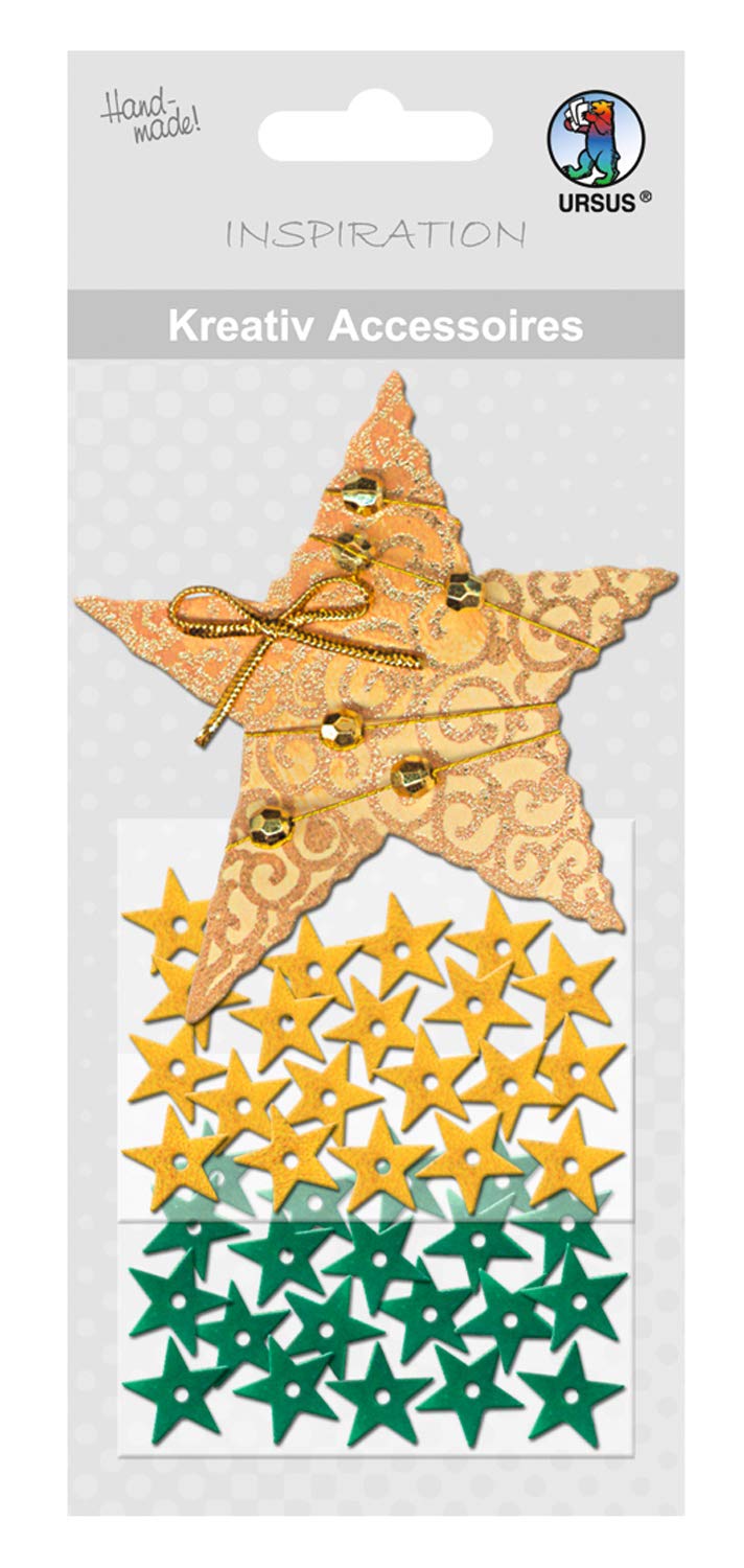 ursus-564000410-kreativ-accessoires-gro-kranz-mit-weihnachtssternen-selbstkleben image 1