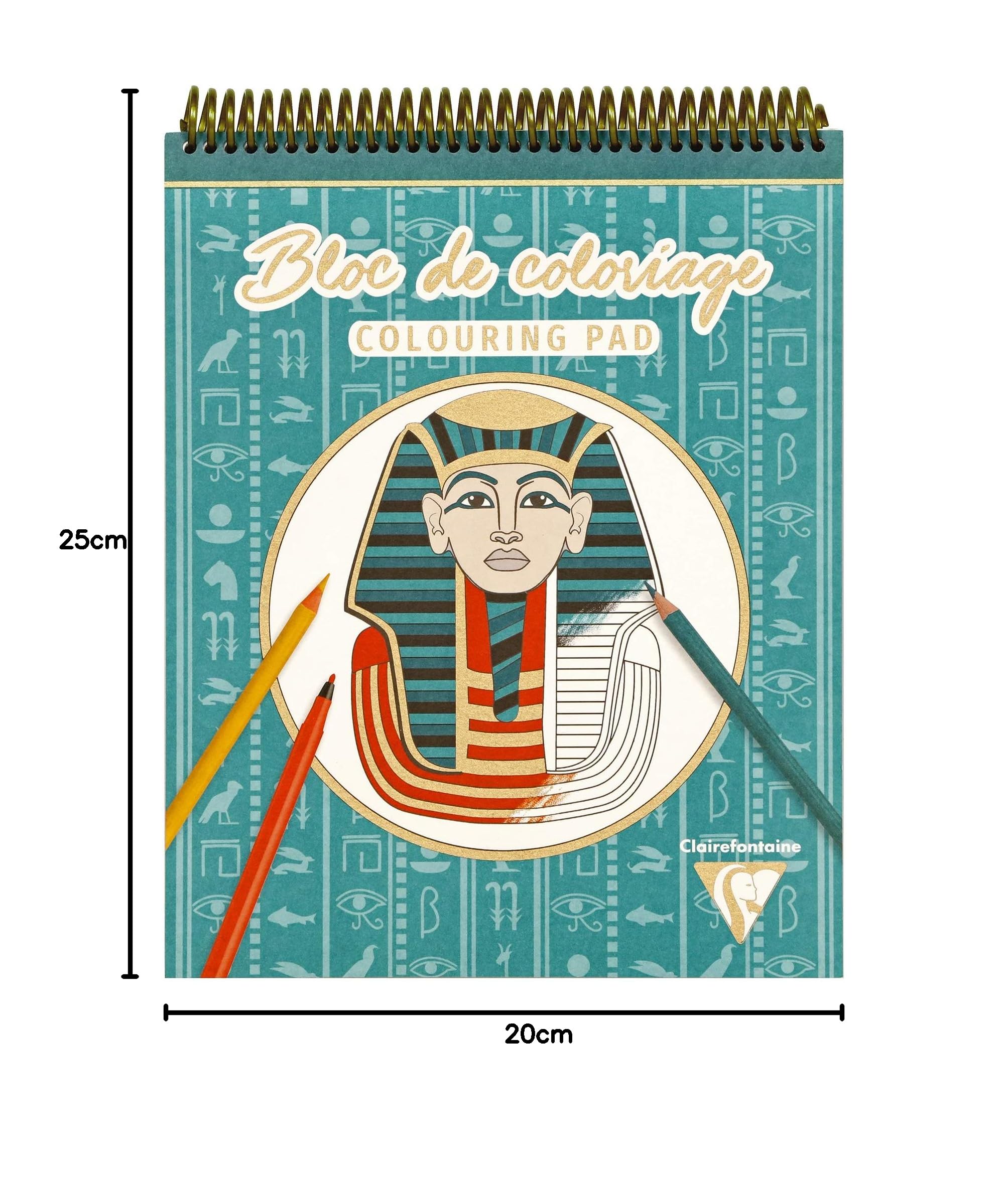 clairefontaine-96178c-ausmalblock-erwachsene-25x20cm-gypten-20-blatt-250g image 4
