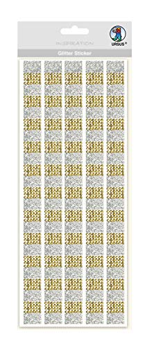 ursus-59460002-glitter-sticker-silber-gold-selbstklebende-schmuckstein-streifen image 2