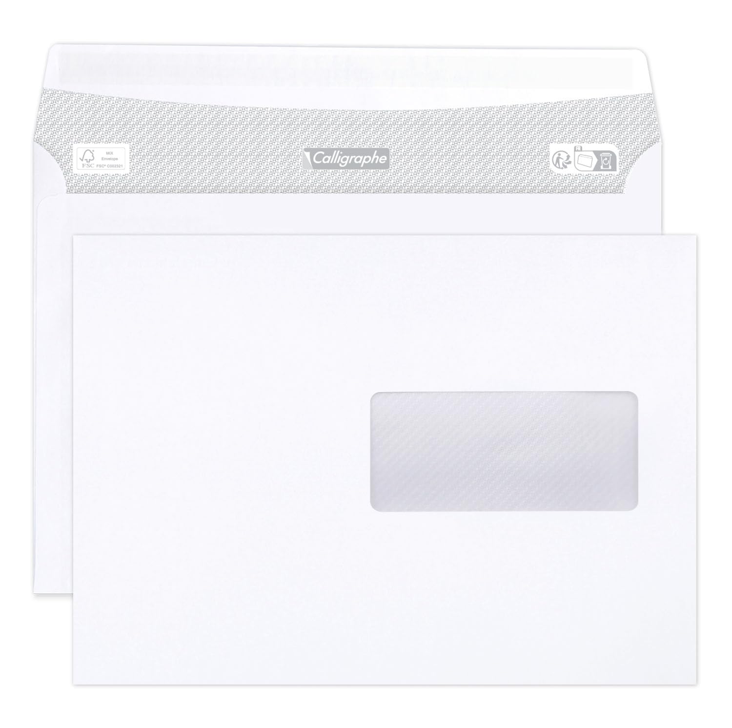 clairefontaine-calligraphe-699c-500-umschl-ge-c5-162x229-mm-80g-fenster-wei-selb image 1