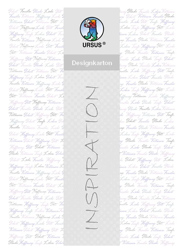 ursus-designkarton-meine-taufe-m-dchen-din-a4-200-g-qm-5-blatt-motiv-3-silber-fo image 1