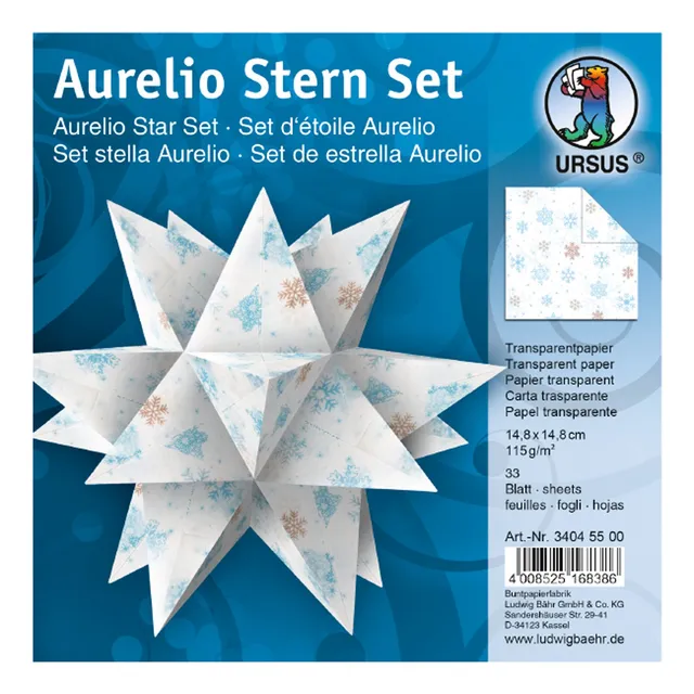 ursus-aurelio-stern-classic-christmas-faltbl-tter-blau-braun-33-blatt-14-8-x-14- image 1