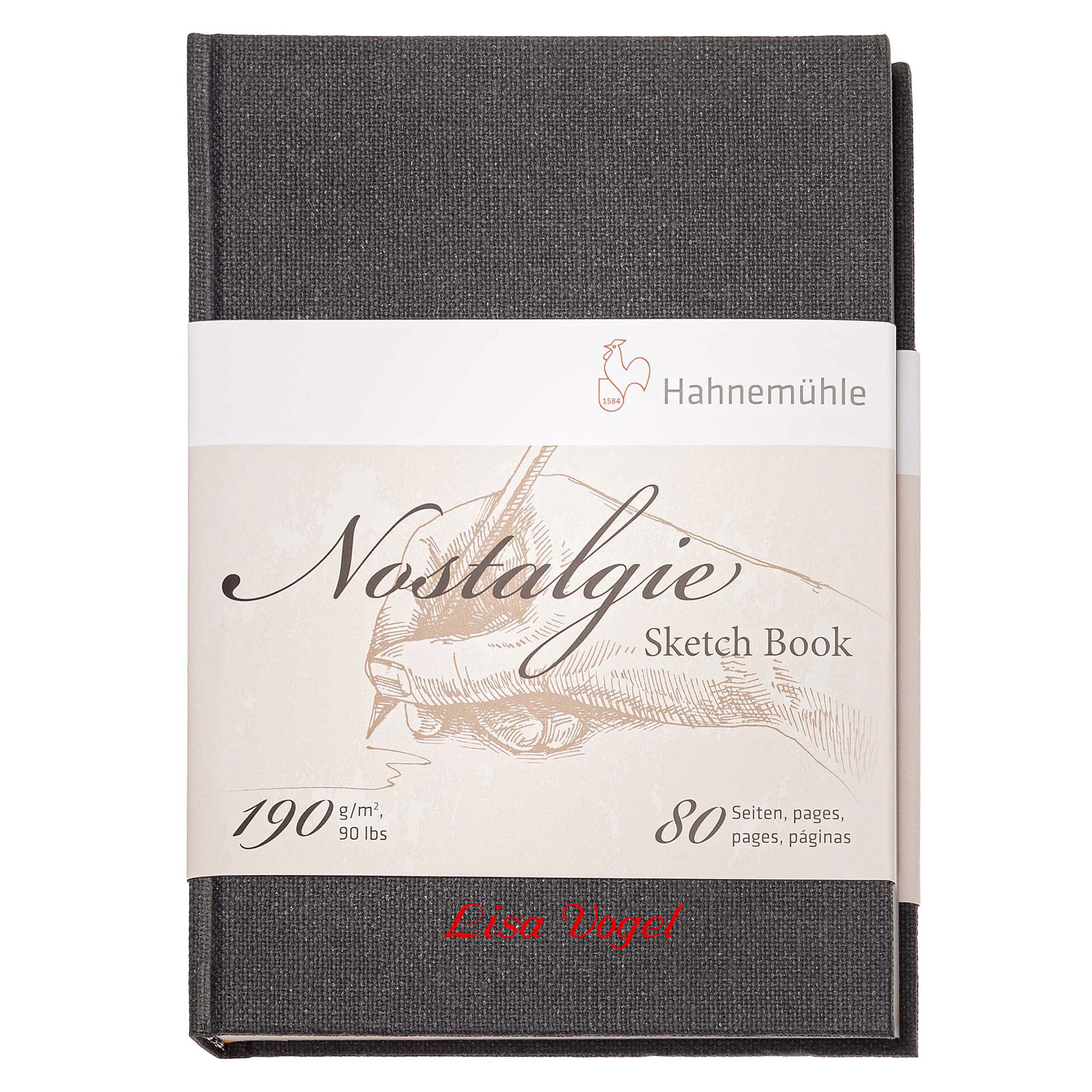 hahnem-hle-skizzenbuch-nostalgie-personalisiert-anthrazit-a5-hoch-190-g-m-40-bla image 1