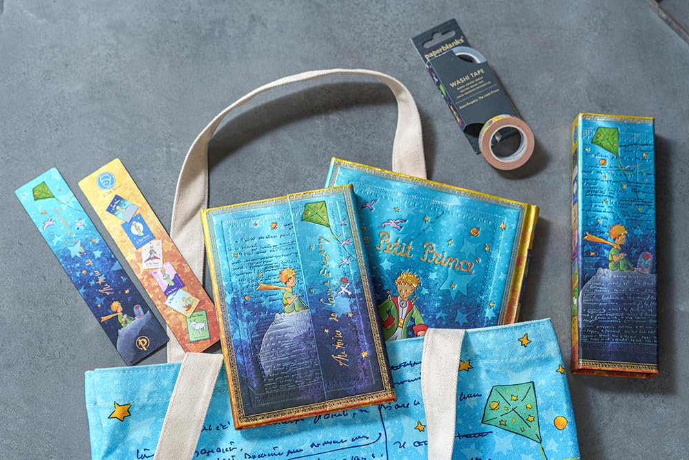paperblanks-der-kleine-prinz-stiftemappe-blau-wrap-verschluss-embellished-manusc image 4