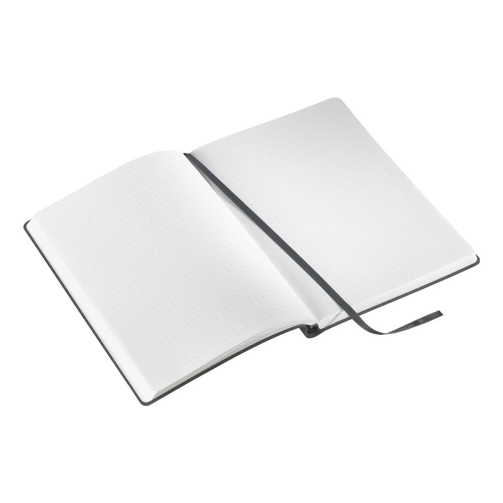 hahnem-hle-finenotes-manuscript-notizbuch-a5-punktiert-100g-m-recyclingleder-gra image 2