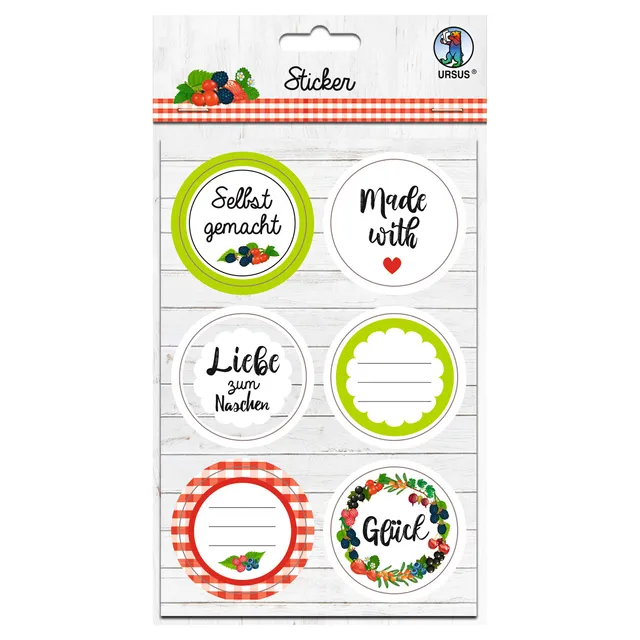 ursus-59520009f-sticker-zum-beschriften-24-selbstklebende-sticker-ca-4-7-cm-bunt image 1