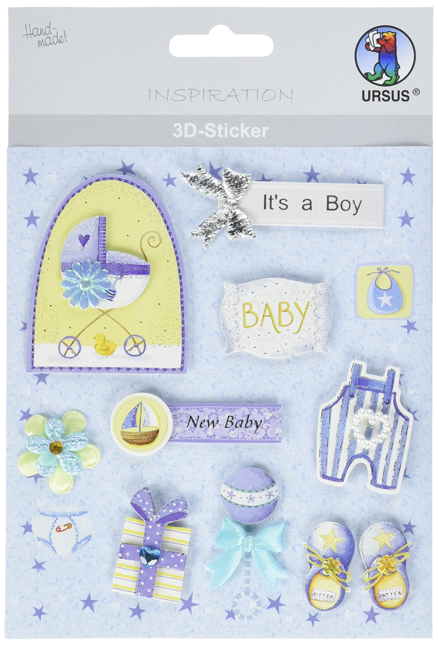 ursus-56420064-3d-sticker-baby-motiv-64-mehrlagig-selbstklebend image 1