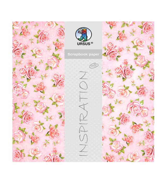 ursus-70300081-premium-glitter-scrapbook-paper-rosen-30-5-x-30-5-cm-5-blatt-desi image 1