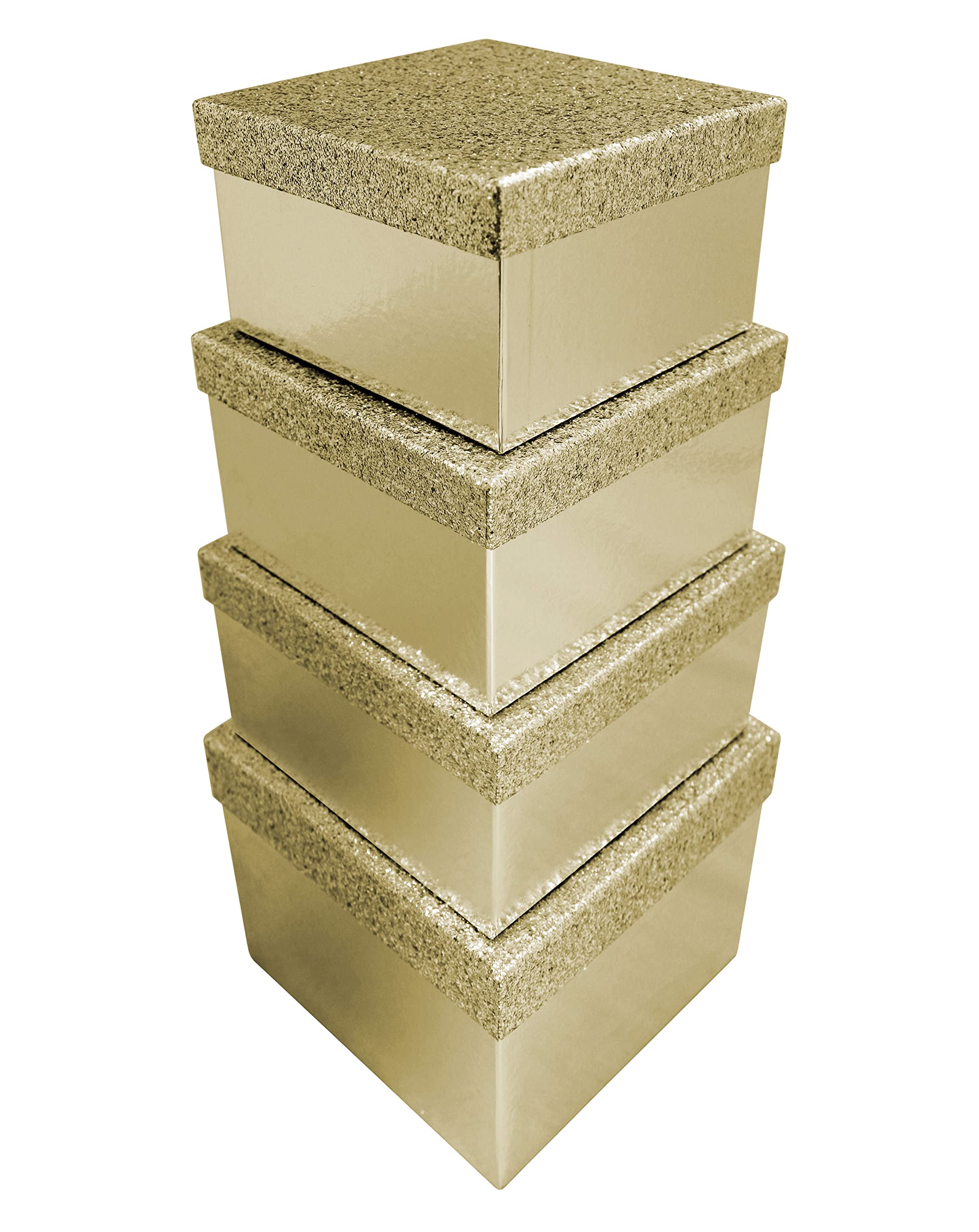clairefontaine-x-31049-bxc-geschenkboxen-quadratisch-4-teilig-silber-glitter image 3