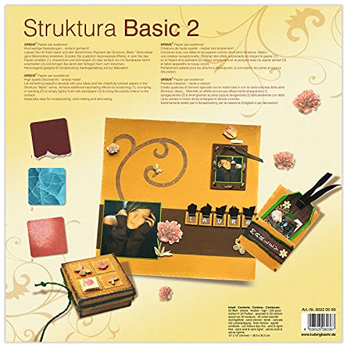 ursus-struktura-basic-2-bastelblock-30-5-x-30-5-cm-20-blatt-in-20-farben-220-g-q image 6