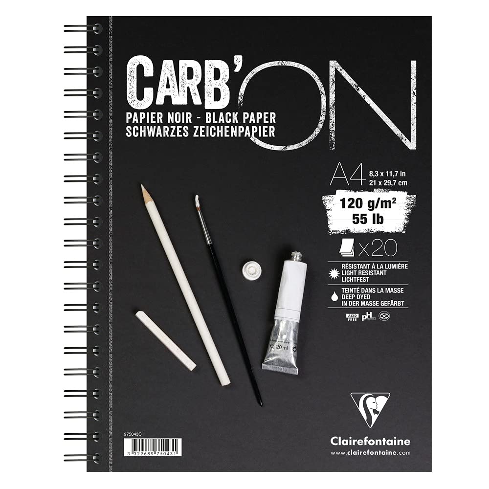 clairefontaine-975041c-zeichenblock-carb-on-din-a2-schwarz-120-g-20-blatt image 6