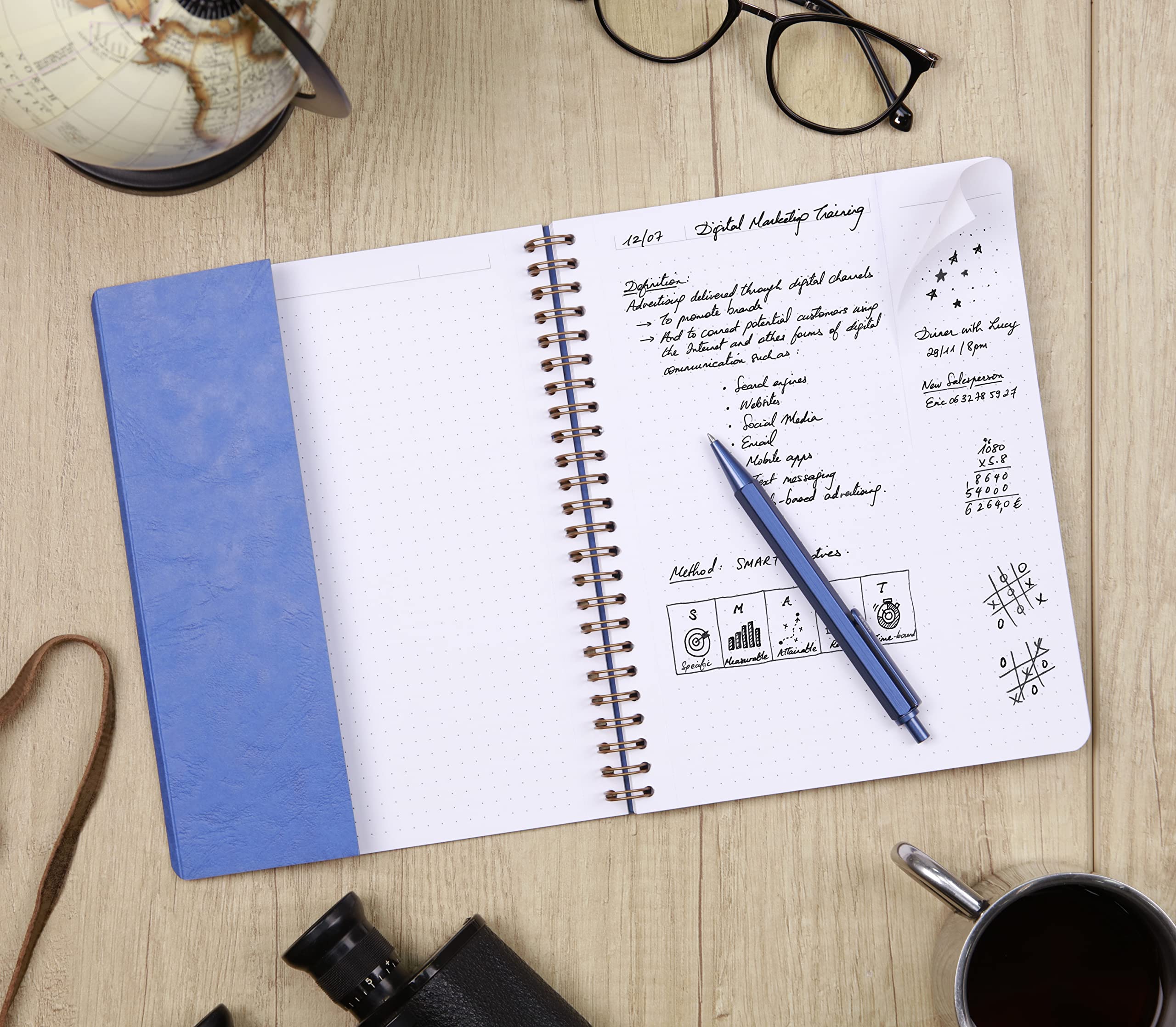 clairefontaine-age-bag-my-notes-spiralbuch-25x19-cm-dot-60-blatt-90g-tabakbraun image 6