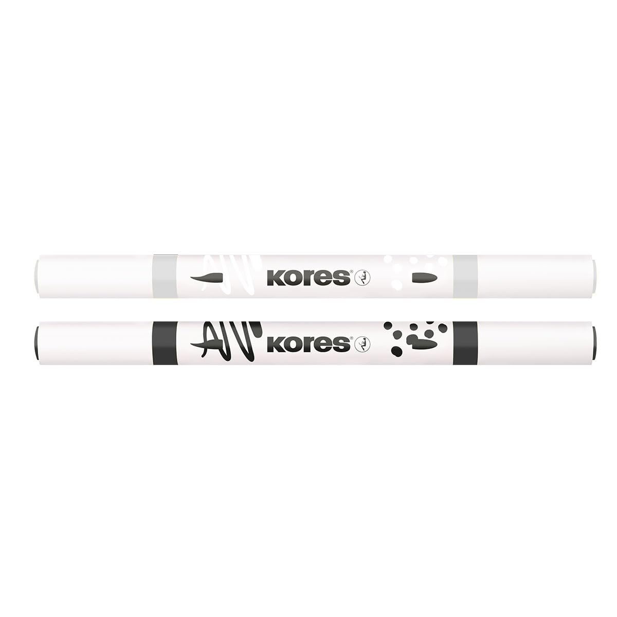 kores-kreative-marker-acryl-duo-tip-set-schwarz-wei-2-st-ck image 2