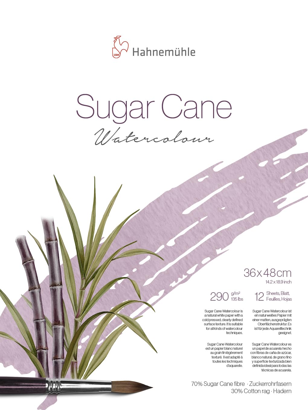 hahnem-hle-sugar-cane-watercolour-aquarellpapier-a4-290g-12-blatt-naturwei image 5
