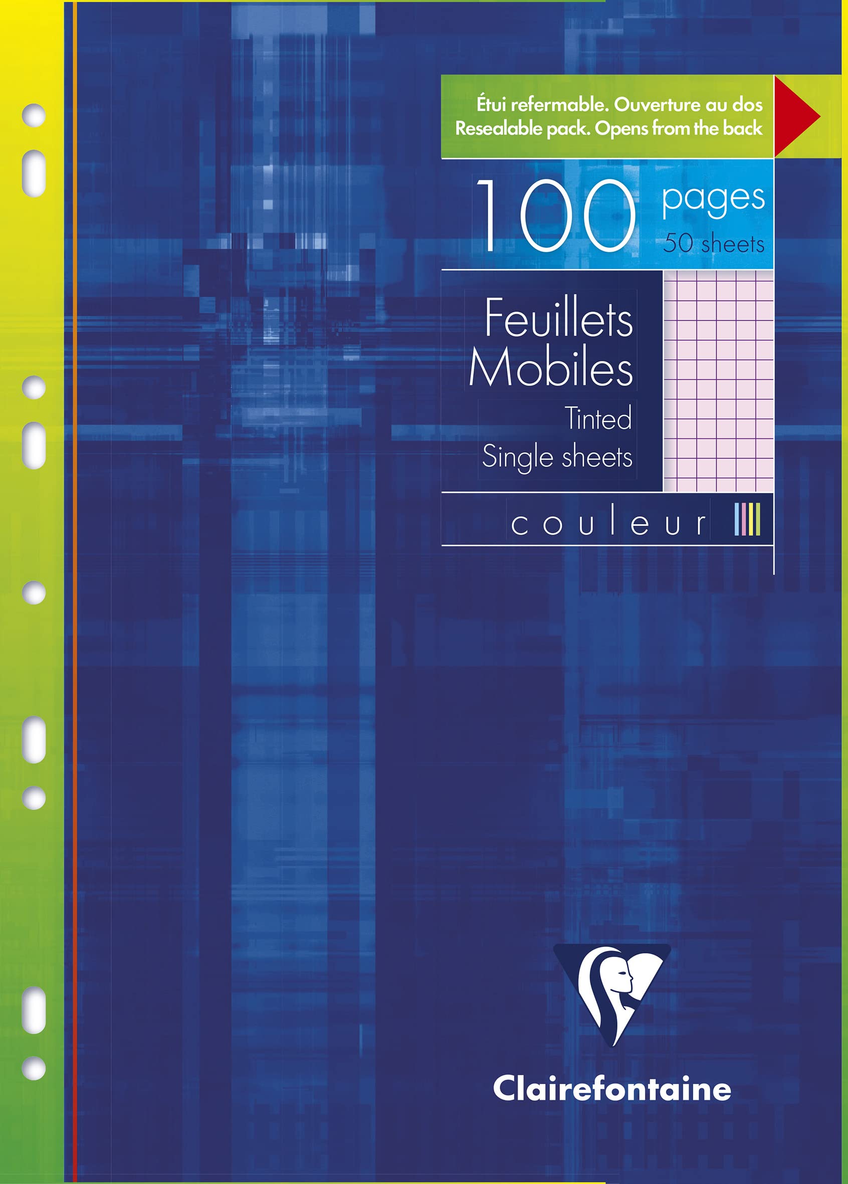 clairefontaine-ringbucheinlagen-a4-kariert-90g-blau-50-blatt image 6