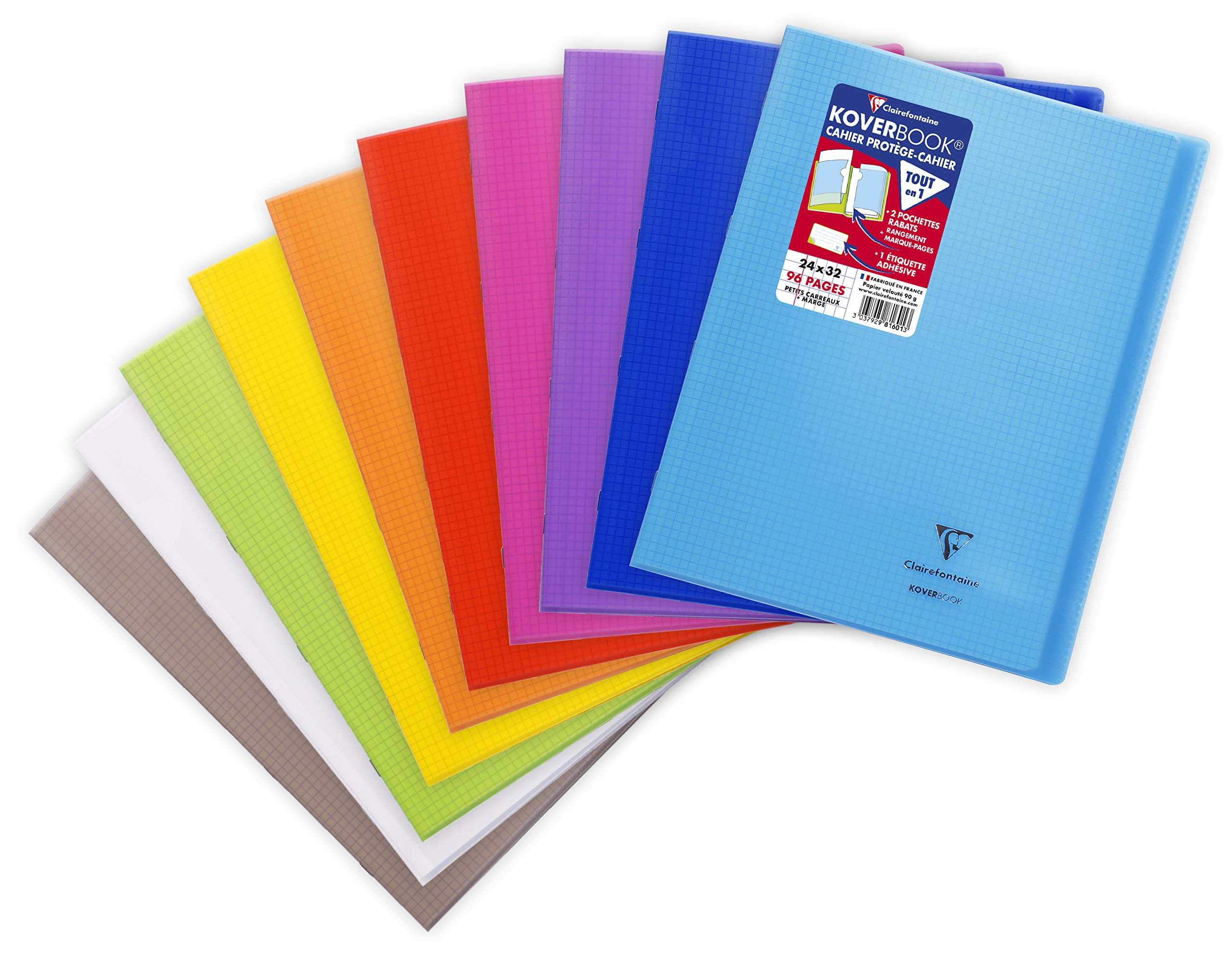 clairefontaine-koverbook-981601c-schulheft-din-a4-24x32-cm-48-blatt-kariert-mit- image 1