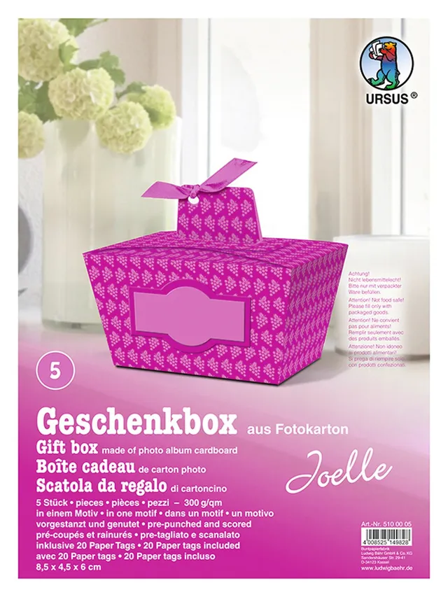 ursus-5100005-geschenkbox-joelle-trauben-violett-5-geschenkboxen-aus-fotokarton- image 1