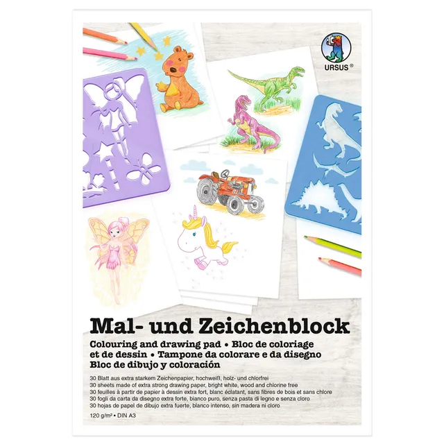 ursus-mal-und-zeichenblock-din-a3-120-g-hochwei-30-blatt image 1