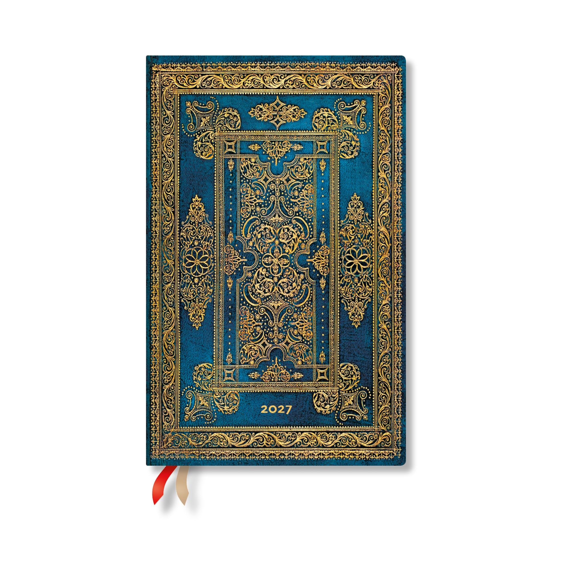 paperblanks-2027-blue-luxe-maxi-12-monate-hardcover-tagesplaner-horizontal-mit-g image 1