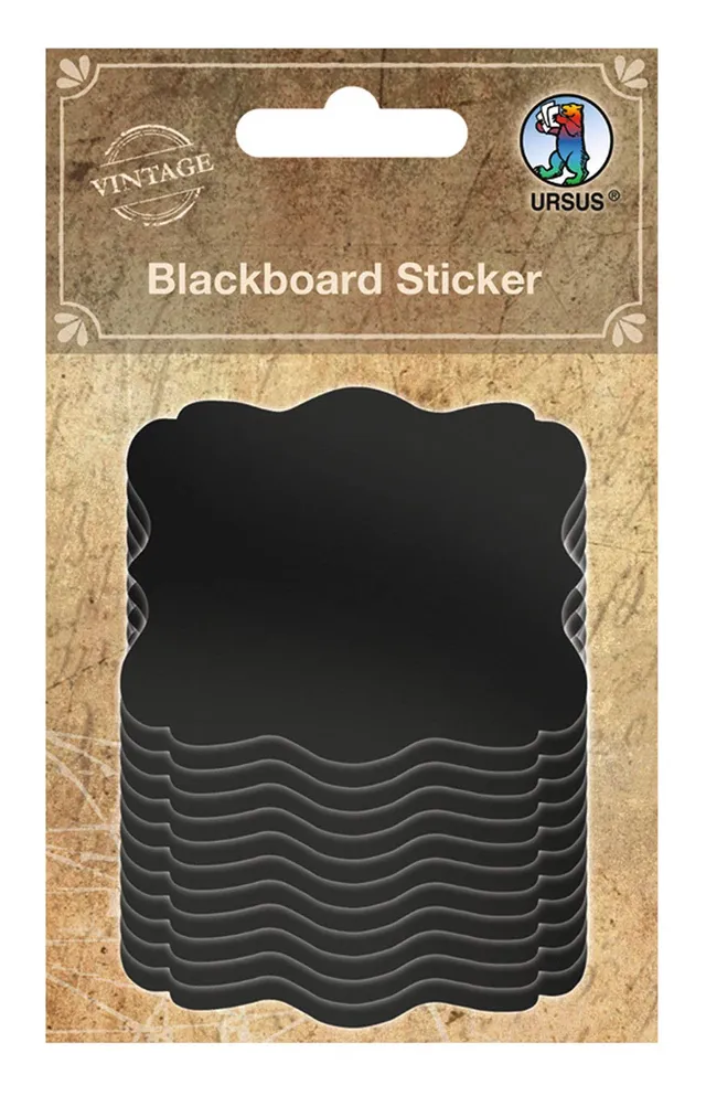 ursus-40700002-blackboard-sticker-tafelfolie-vintage-design-12-st-ck-ca-6-5-x-6- image 1