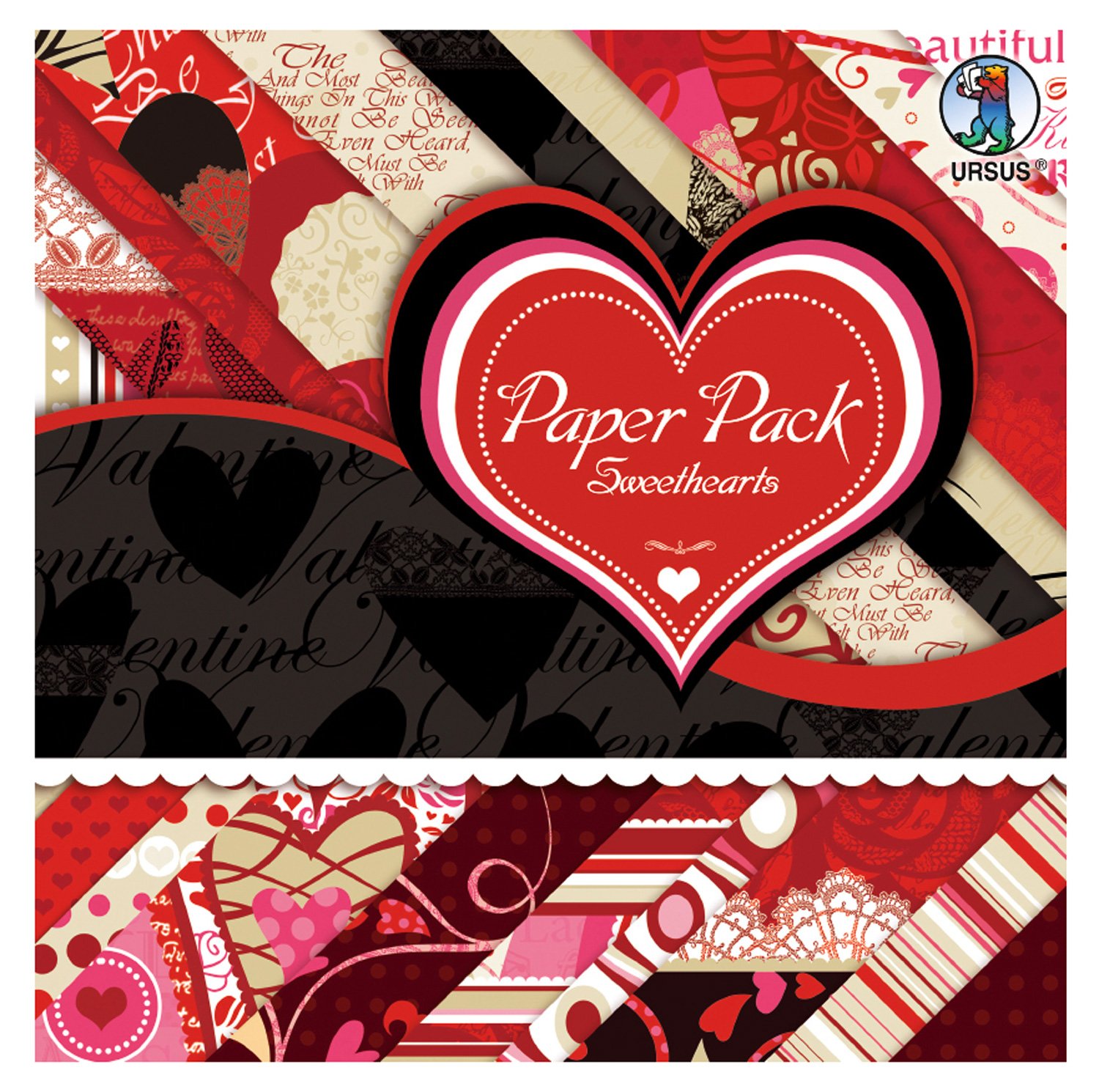 ursus-41640099-paper-pack-sweethearts-20-5-x-20-5-cm-190-g-qm-40-blatt-20-motive image 1