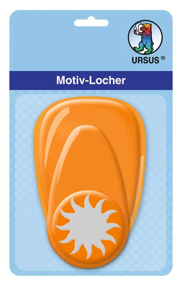 ursus-19480005-motivlocher-mittel-sonne-papierstanzer-orange-25-4-mm image 1