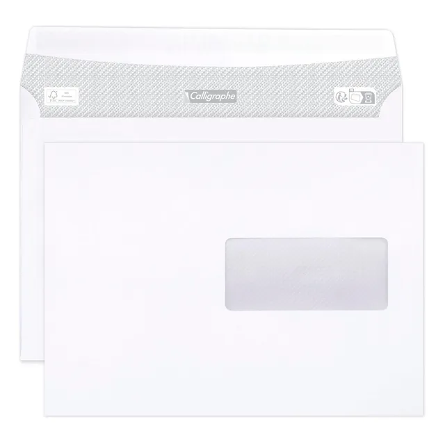 clairefontaine-calligraphe-699c-500-umschl-ge-c5-162x229-mm-80g-fenster-wei-selb image 1