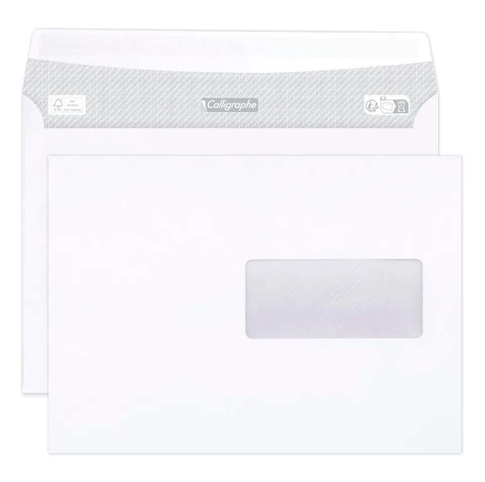 clairefontaine-calligraphe-699c-500-umschl-ge-c5-162x229-mm-80g-fenster-wei-selb image 1