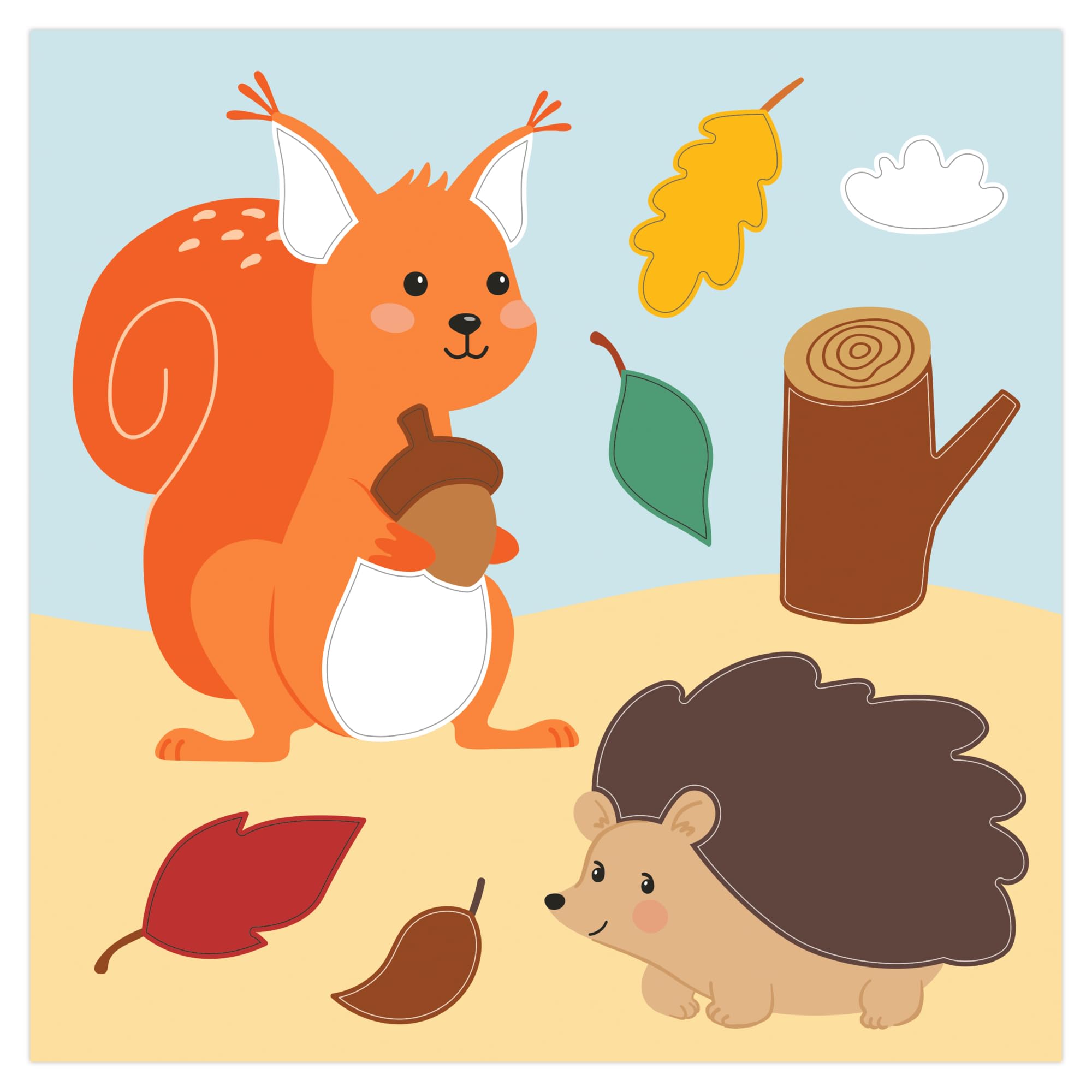 ursus-bastelset-filzbilder-forest-friends-8800002f-6-motivkarten-20-x-20-cm-mit- image 4