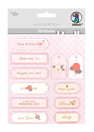 ursus-56420065-3d-sticker-hochzeit-motiv-65-selbstklebende-3d-aufkleber image 2