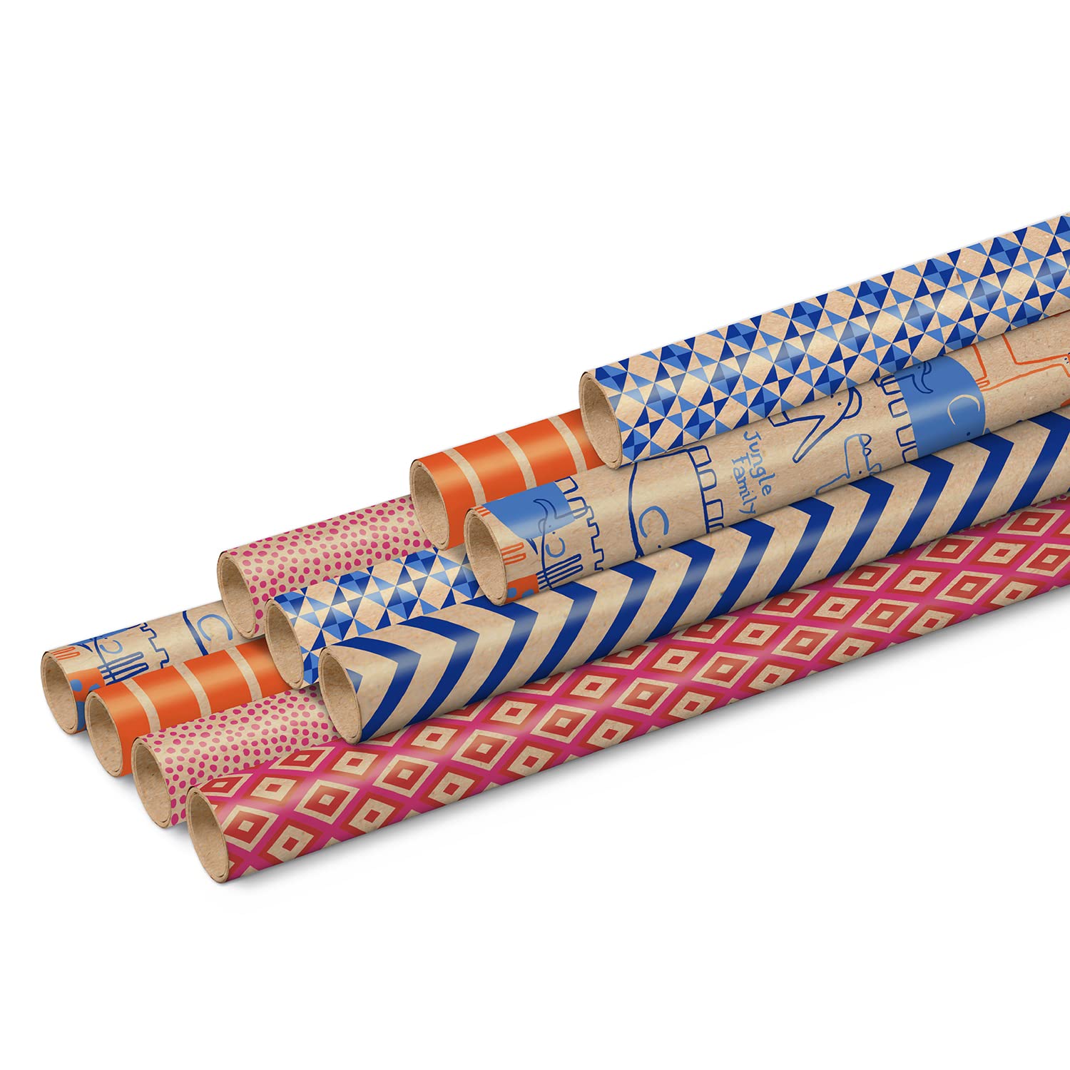 clairefontaine-geschenkpapier-karton-12-rollen-kraft-2x0-70-m-60g-adventure-sort image 2