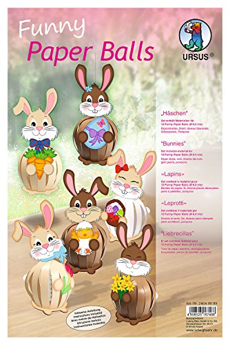 ursus-funny-paper-balls-h-schen-bastelset-12-figuren-6-cm image 2