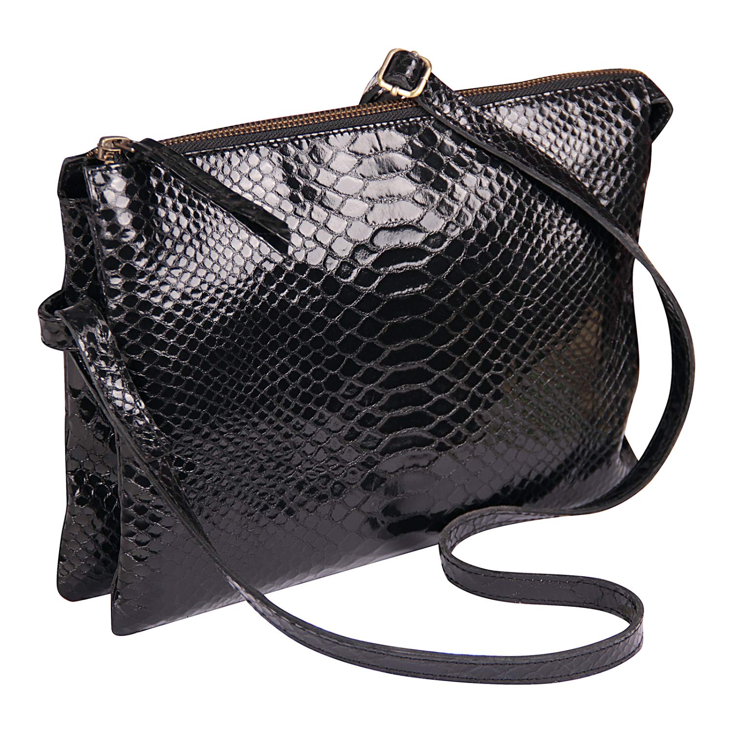 clairefontaine-410184c-duo-tasche-27-x-19-cm-leder-python-schwarz-reptil-design image 2