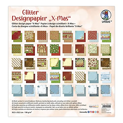 ursus-glitter-design-papier-x-mas-71900099-motiv-fotokarton-30-5-x-30-5-cm-190-g image 3