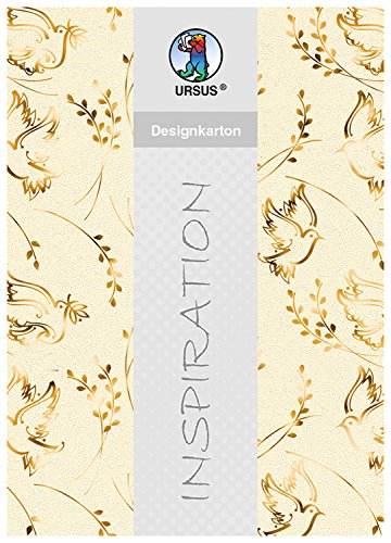 ursus-designkarton-charity-din-a4-tauben-gold-200-g-qm-5-blatt image 6