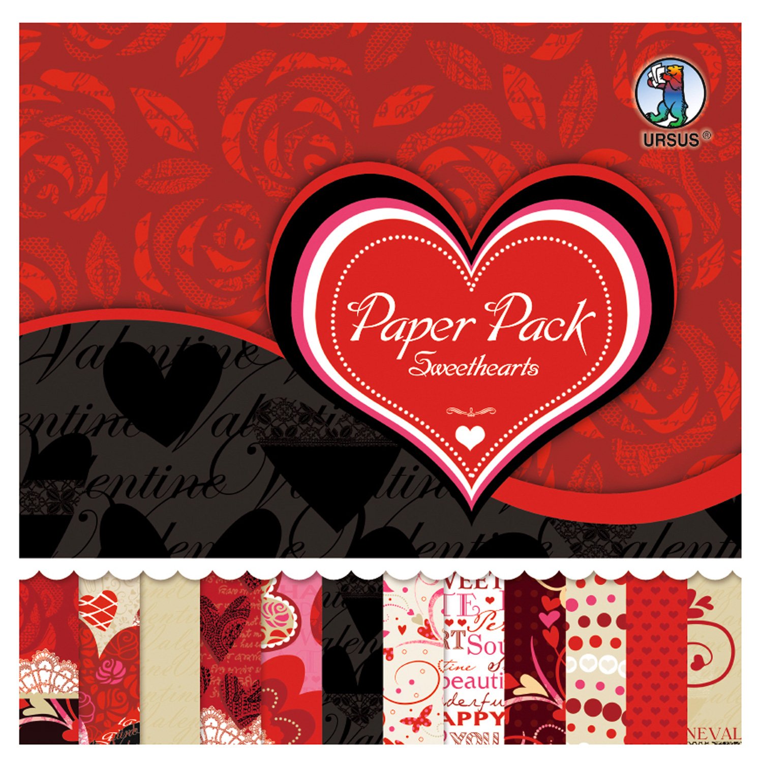 ursus-41640099-paper-pack-sweethearts-20-5-x-20-5-cm-190-g-qm-40-blatt-20-motive image 6