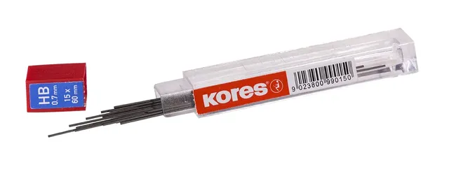 kores-druckbleistift-minen-hb-0-7-mm-12-st-ck-spenderdose image 1