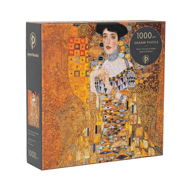 paperblanks-special-editions-klimt-portrait-of-adele-puzzle-1000-teile-cranberry image 1